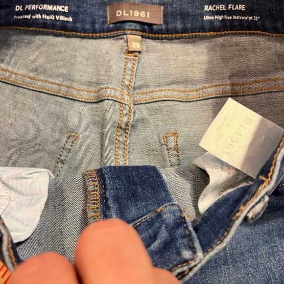 DL1961 Rachel Flare Ultra High Rise Instasculpt Denim Jeans Size 29 Stellar - Picture 7 of 12